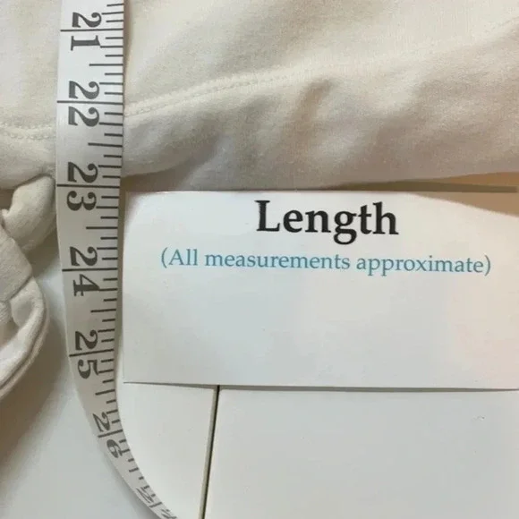 Banana Republic Funnel Neck Tie Waist Sweatshirt Cream Small - Picture 8 of 8